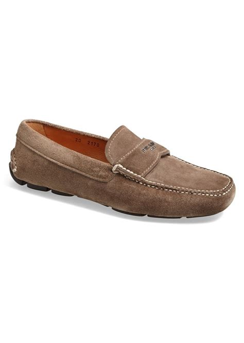 Prada suede boat shoes sale